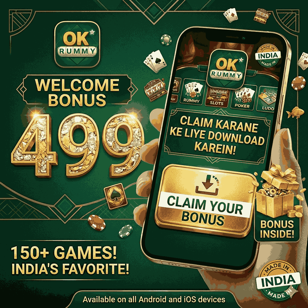 claim 499 welcome bonus in ok rummy game